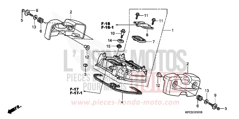 REAR CYLINDER HEAD COVER for Varadero 125 PEARL CONCOURS BLACK (NHA65) from 2007